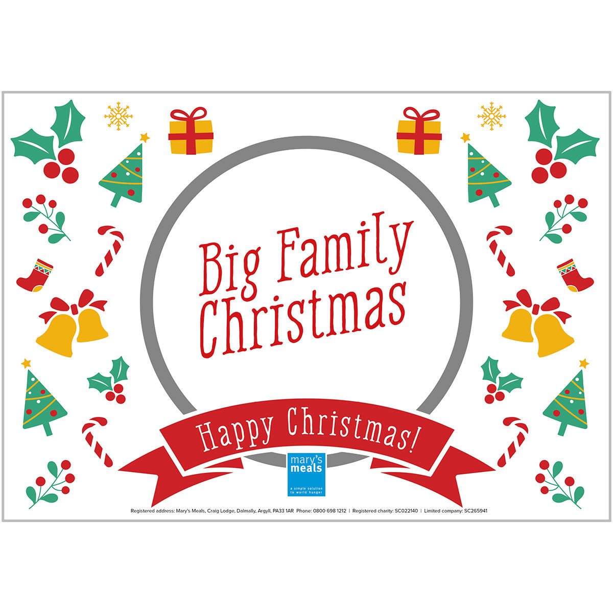 Big Family Christmas placemat