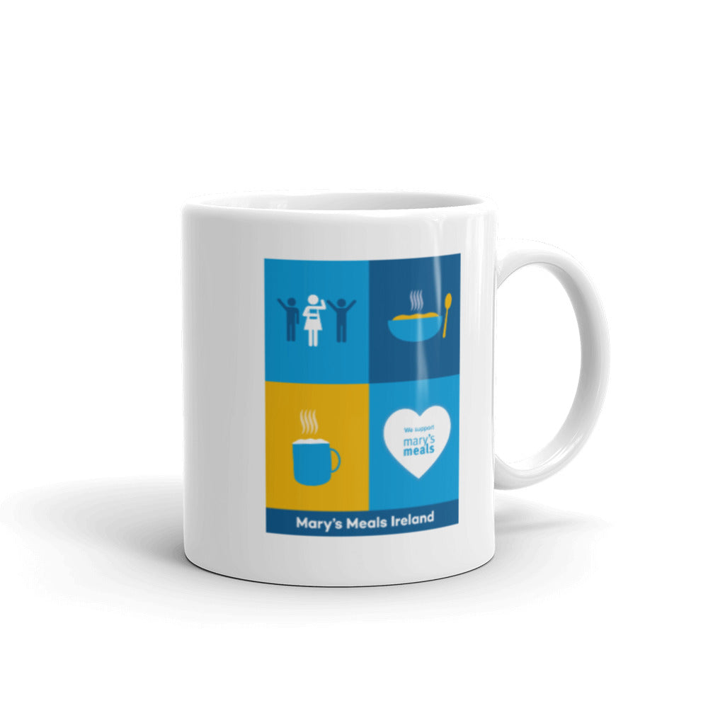 White glossy mug