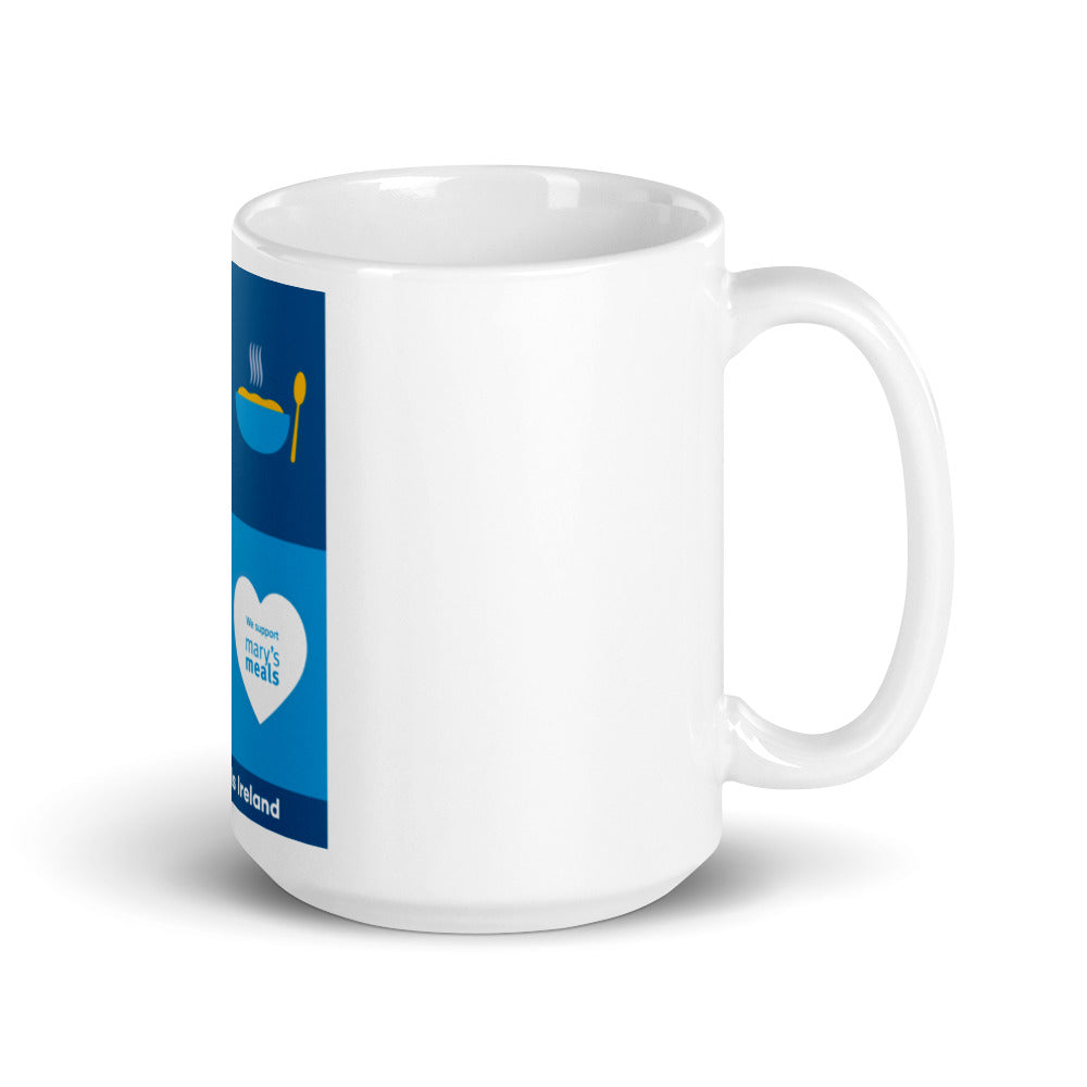White glossy mug