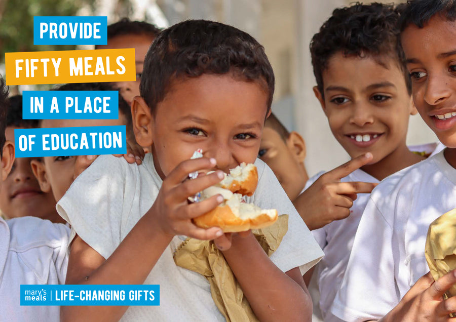 Provide 50 meals in a place of education